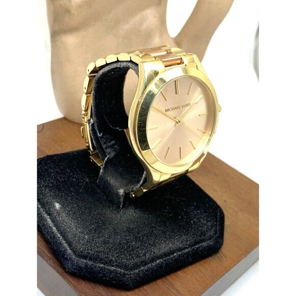 Michael Kors Women's Watch MK3493 Runway Quartz Two Tone Stainless Steel 42mm - Picture 13 of 13